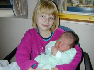 Rebecca holding Jessica