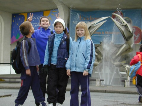 Students at entrance