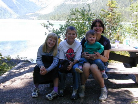 Family at Kinney Lake