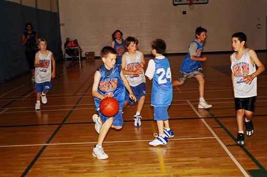 Zachary driving to the net