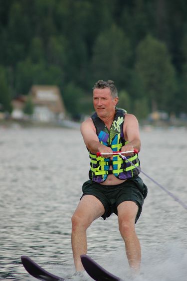 Grandpa Scott Waterskiing