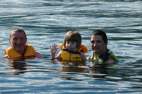 Grandpa, Jessica, and Jim in Deep Water