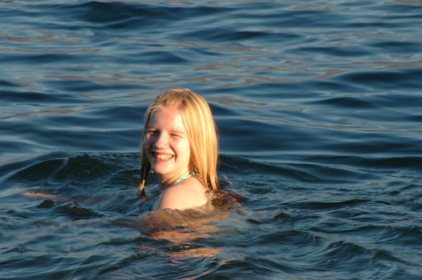 Rebecca in Okanagan Lake