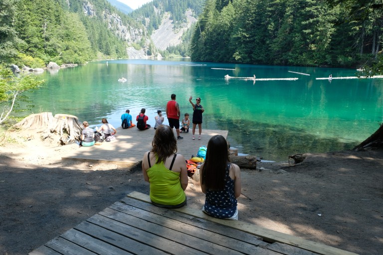 Ellen and Jessica at Lindeman Lake