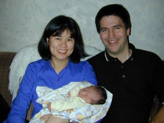 Glen and Susan holding Jessica