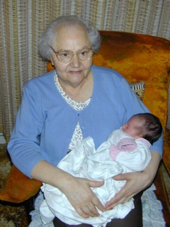 Grandma Peters holding Jessica