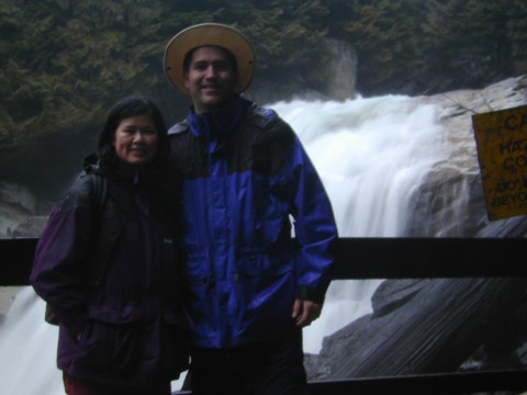 Susan and Glen at Gold Creek lower falls