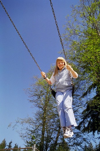 Rebecca on swing