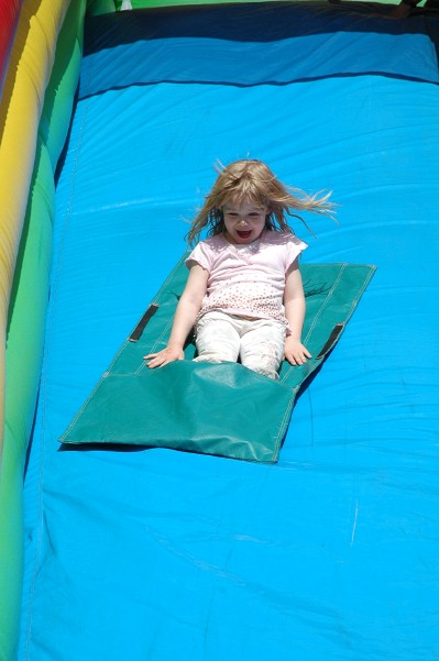 Tia on Bouncy Slide