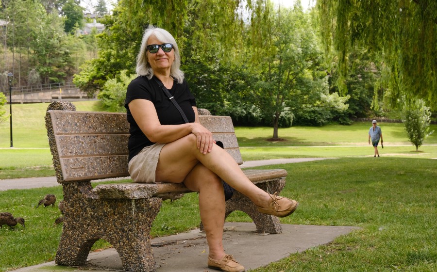 Sitting on Bench